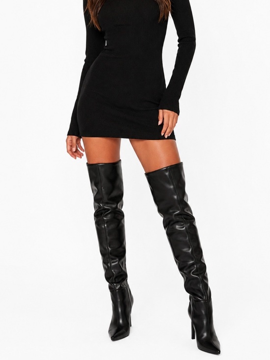 H&M Shoes - H&M Black Over the Knee-High Boots Size 7. NWT